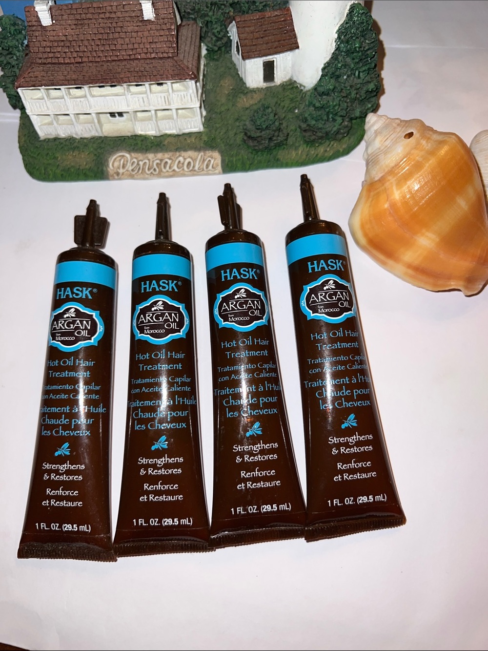 Hask Argan Oil, Hot Oil Hair Treatment- Set of FOUR (4) 1 oz vials= 4 oz, 118ml